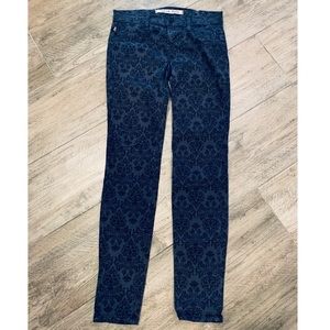 Navy Printed Skinny Jeans size 3